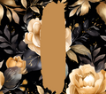 Black Gold Floral Tumbler - Customizable