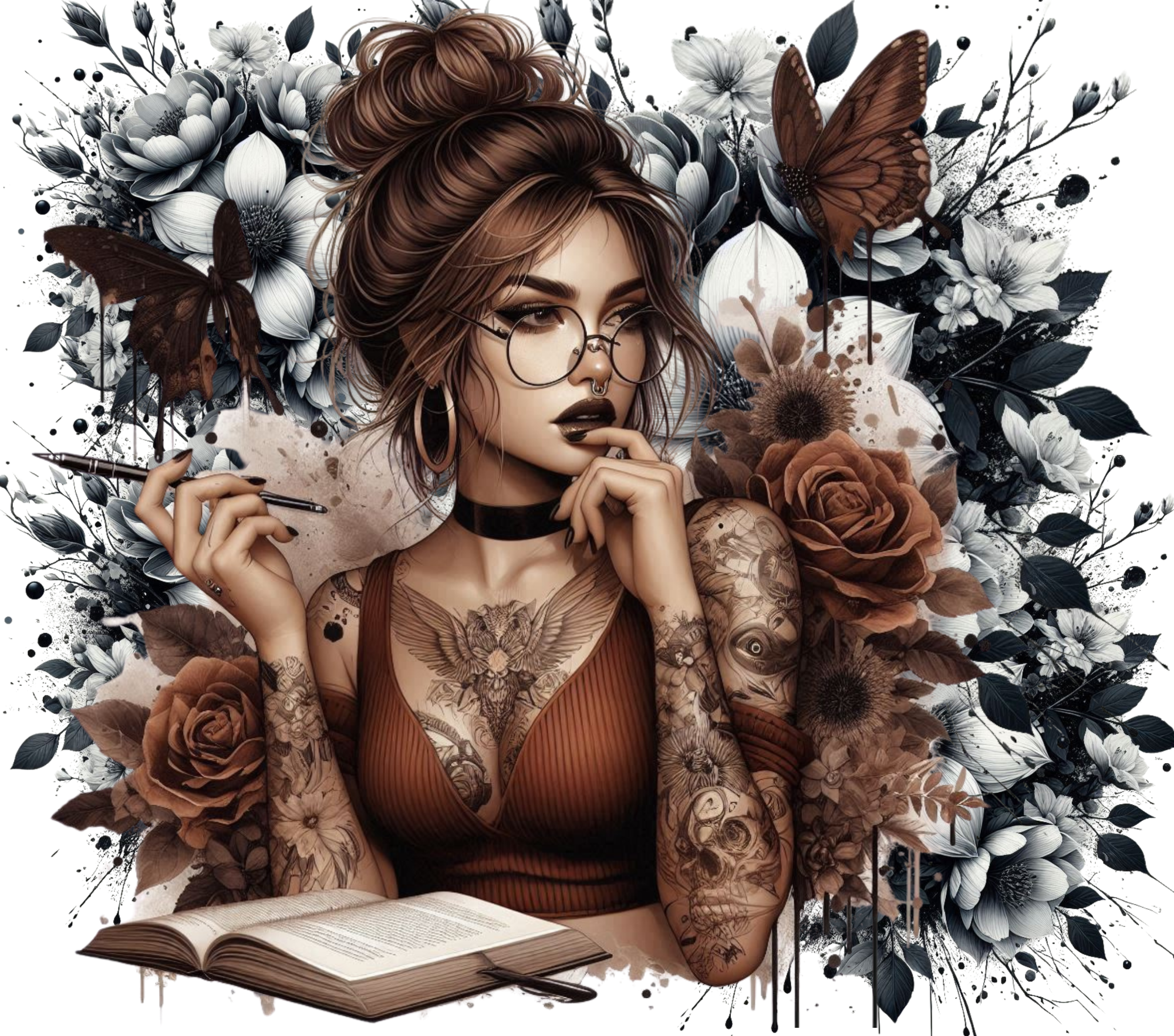 Vintage Rose Tattoo Art