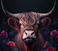 Highland Cow - Rose Noir