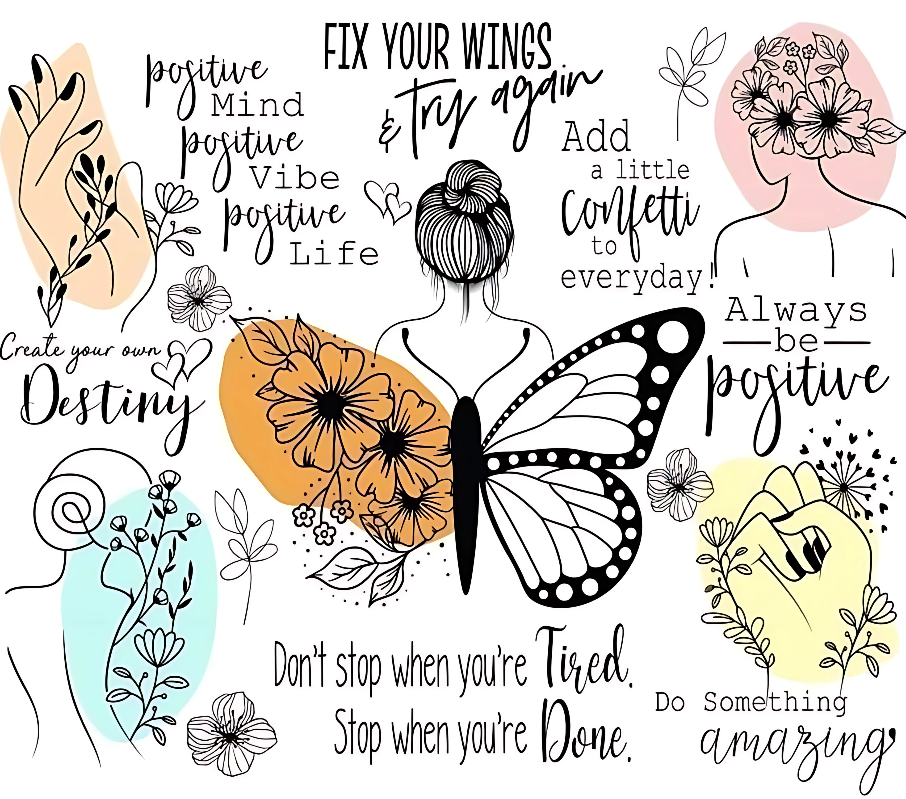 Always Be Positive Inspirational Quotes Tumbler