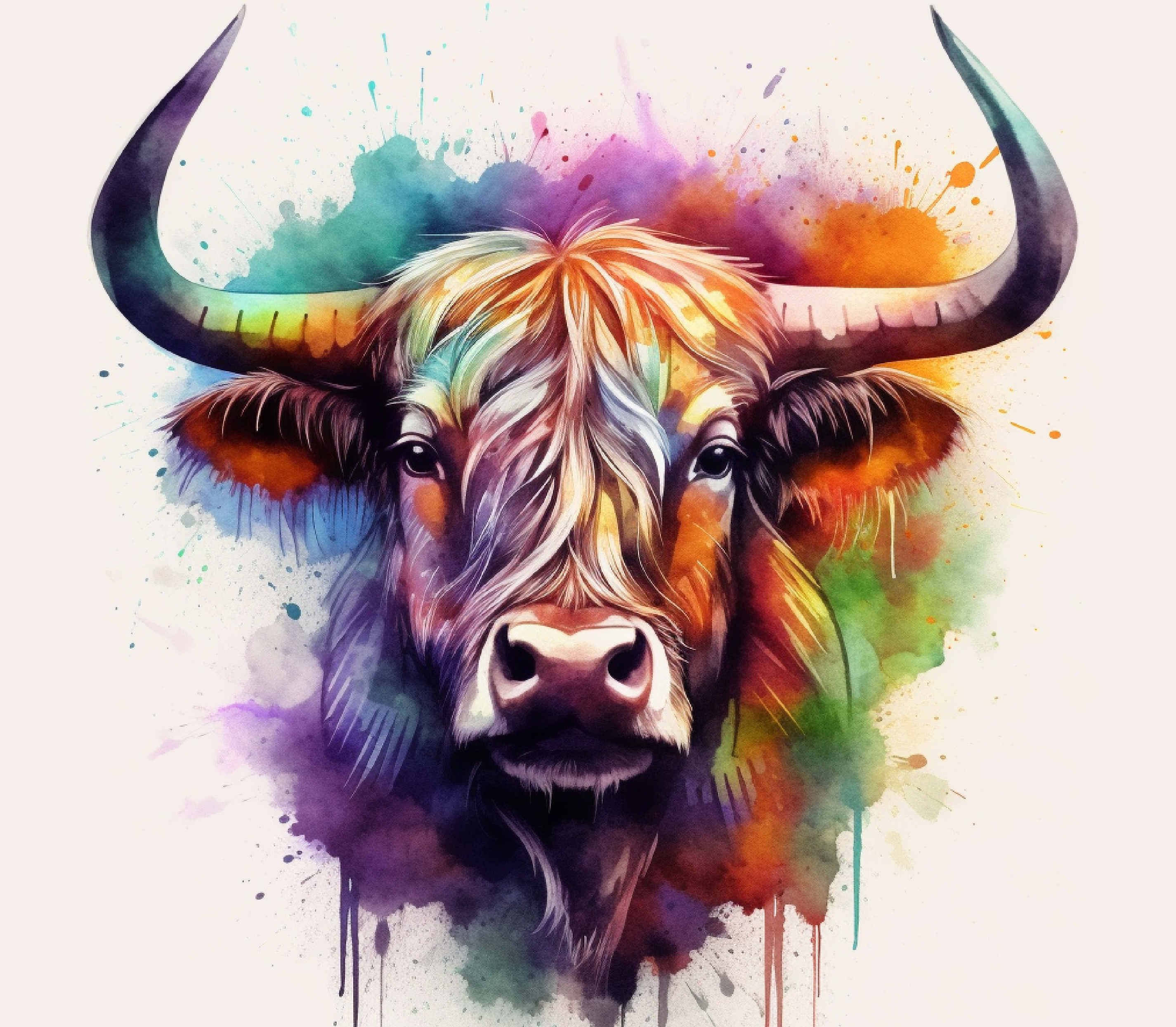 Highland Cow - Watercolor Dreams