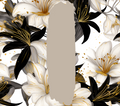 Black White Gold Lily Tumbler - Customizable