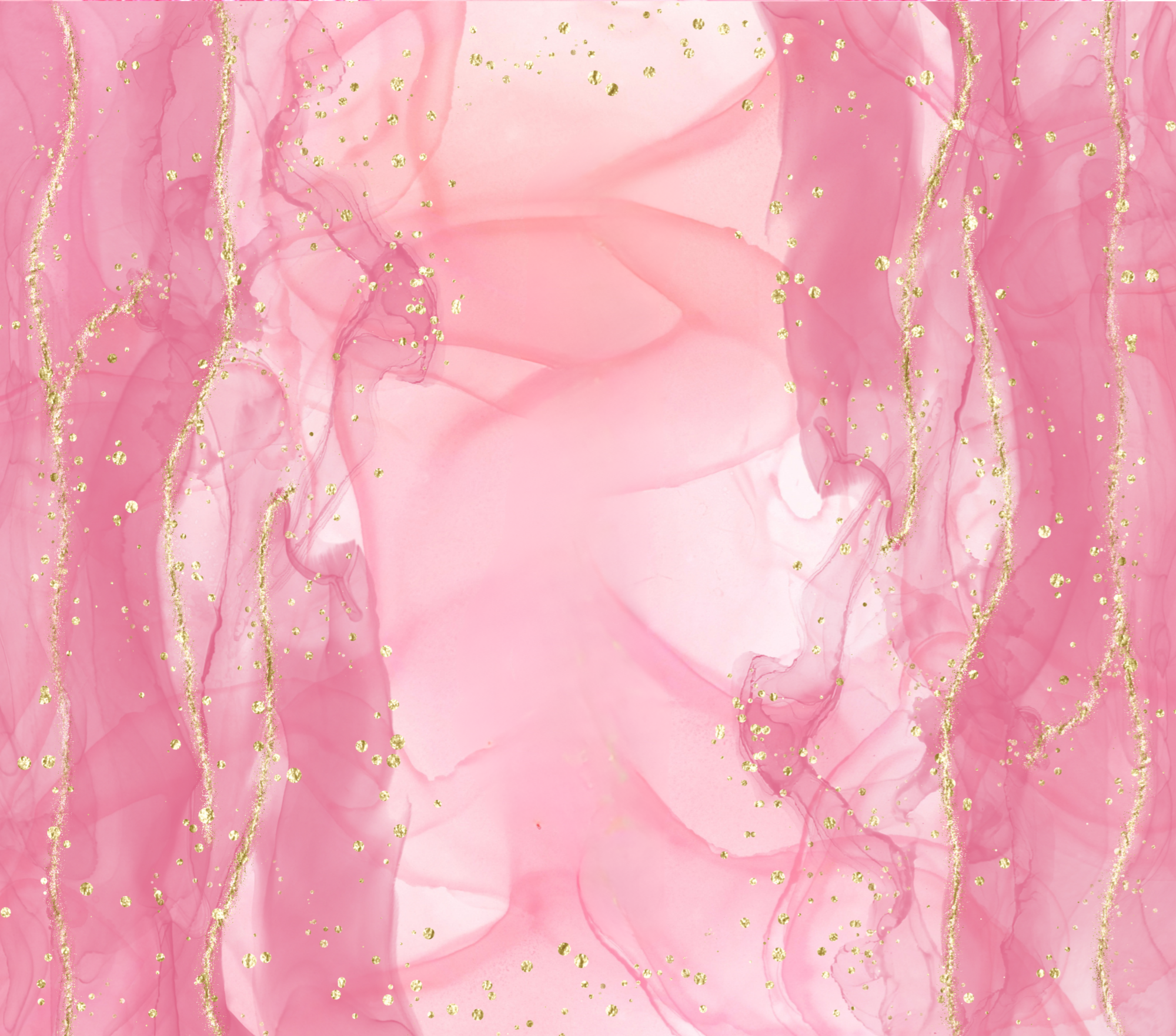 Pink Marble with Gold Accents