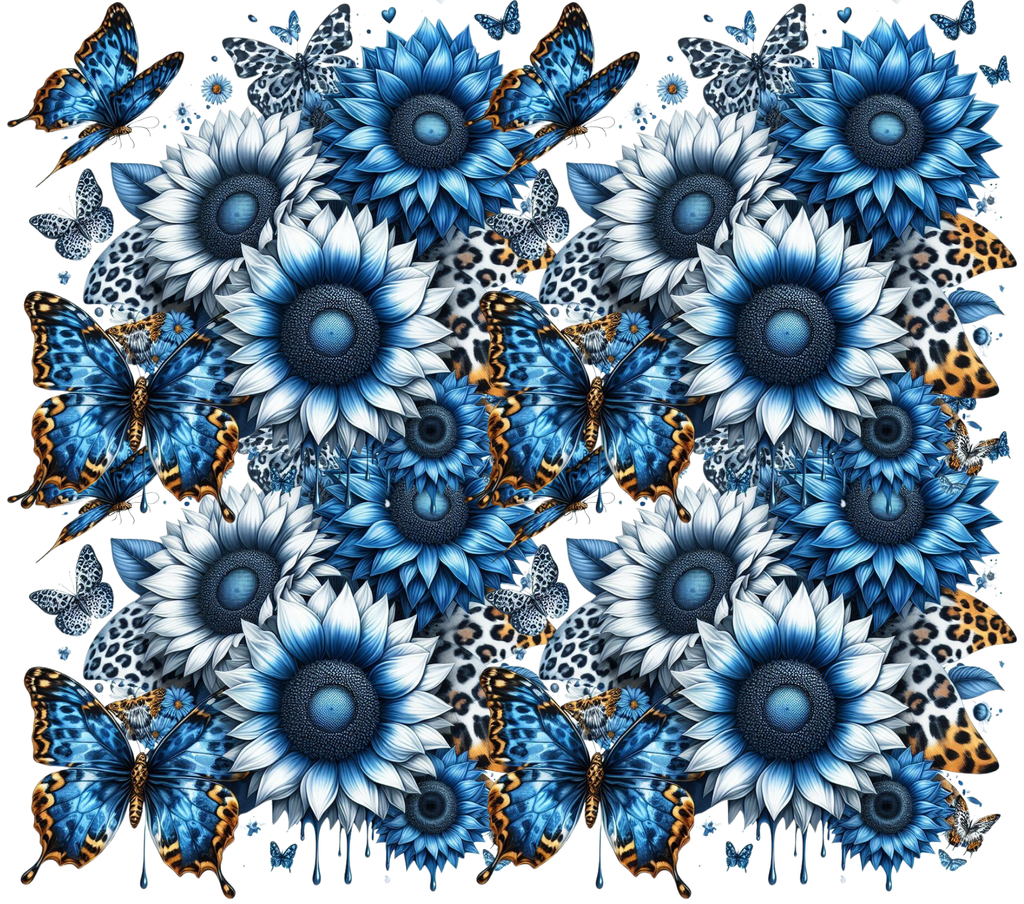 Pastel Sunflower Butterfly Garden Tumbler