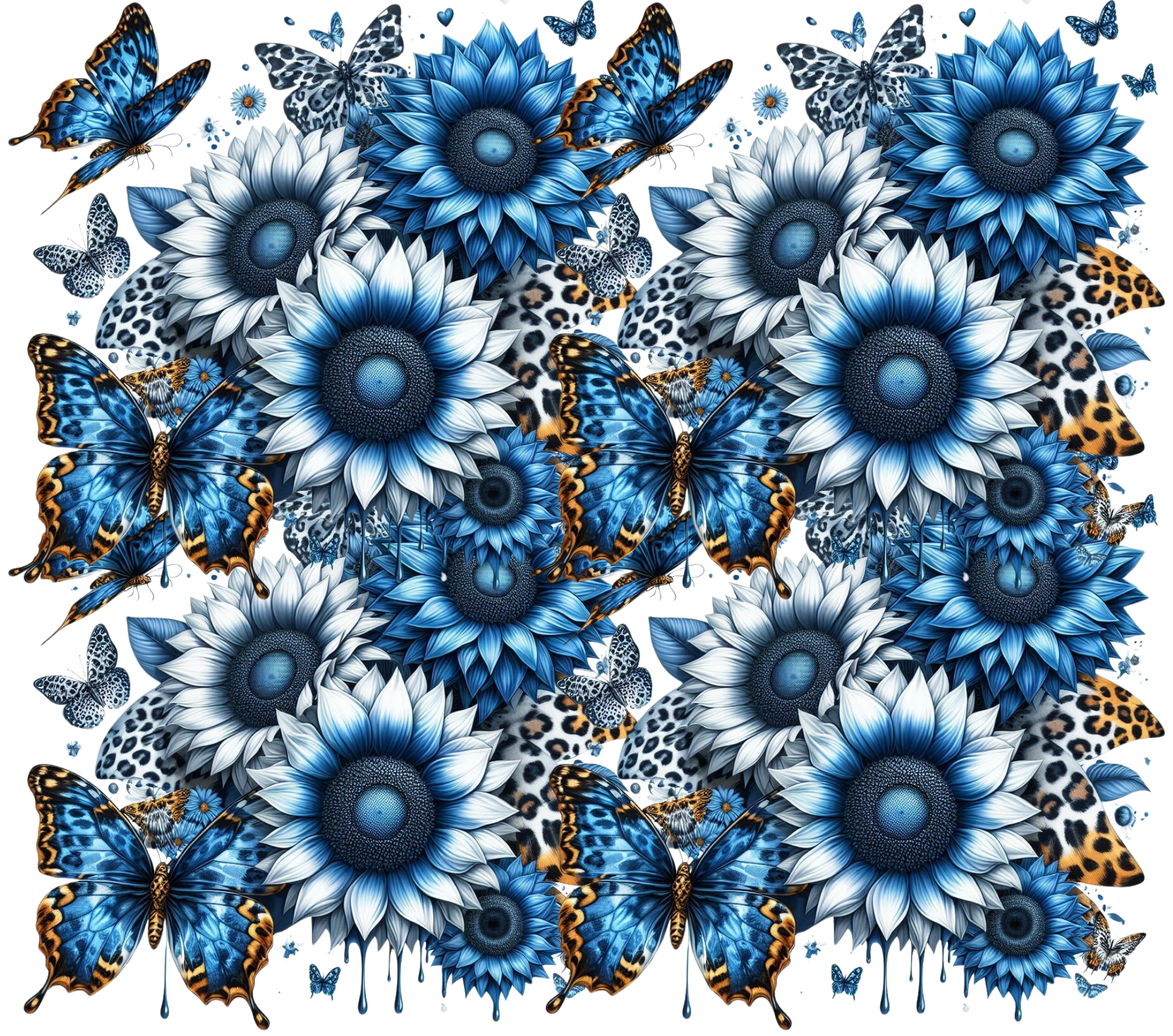 Pastel Sunflower Butterfly Garden Tumbler