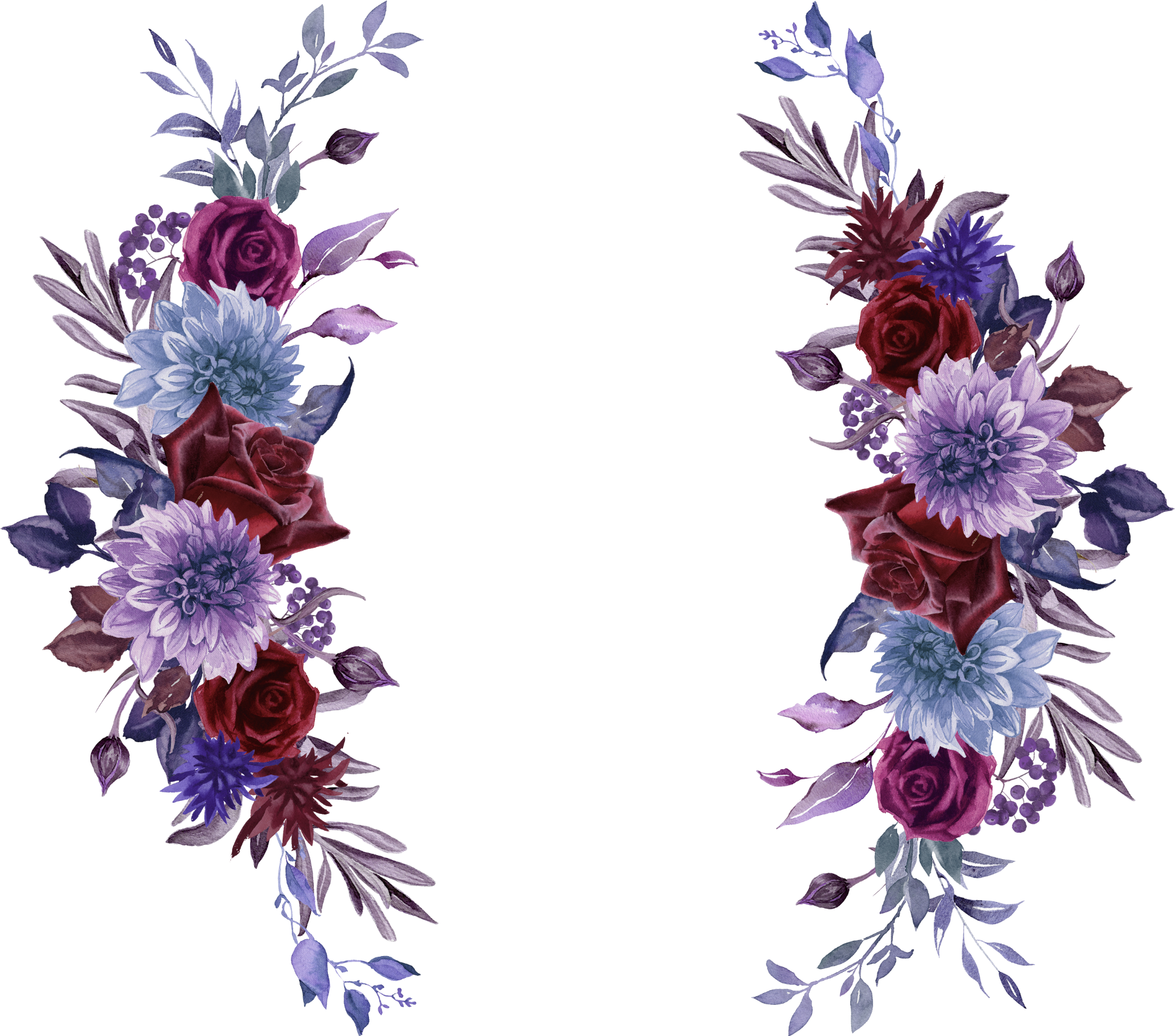 Purple Burgundy Garden Tumbler - Customizable