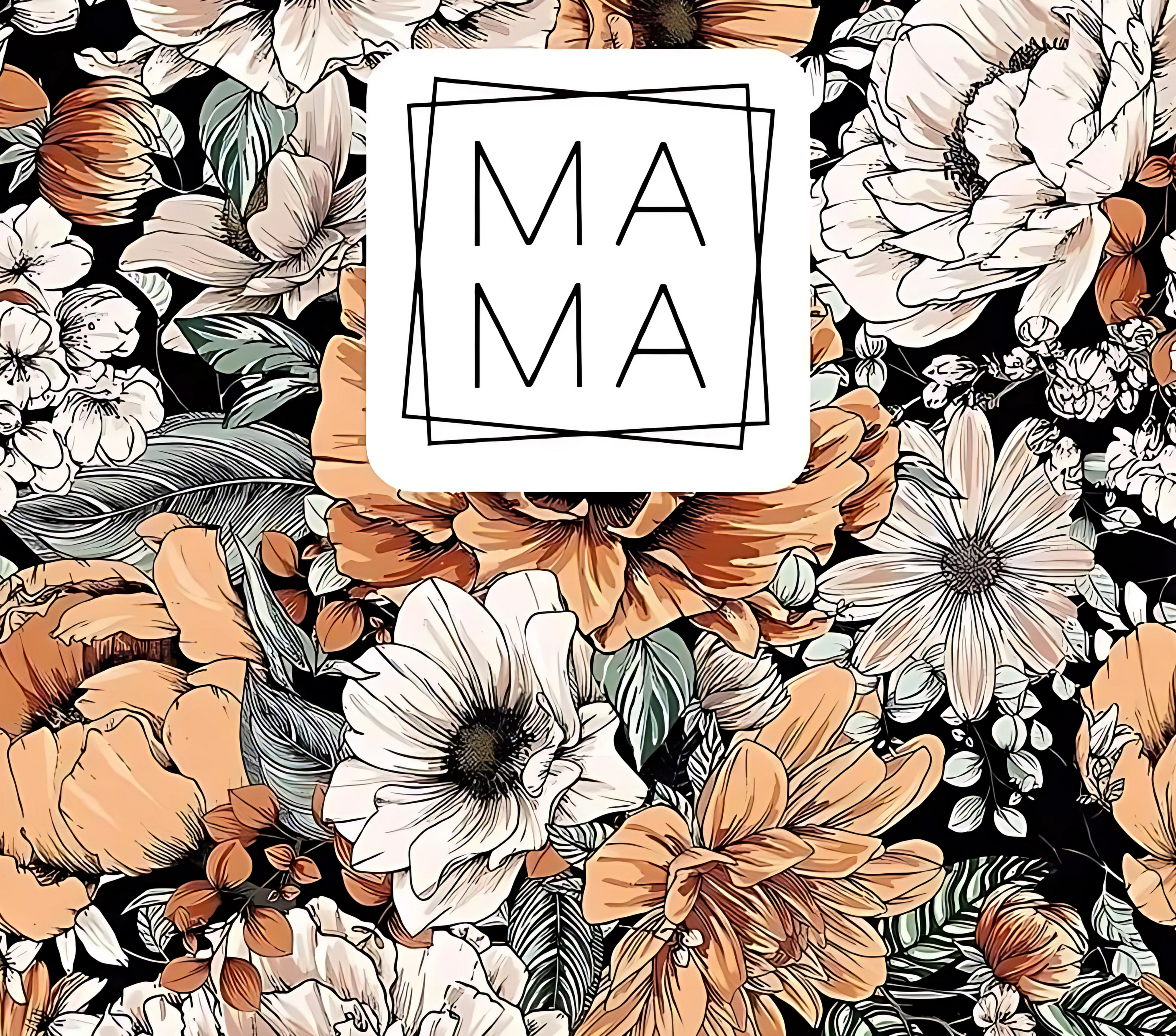 MAMA Peach Floral Tumbler