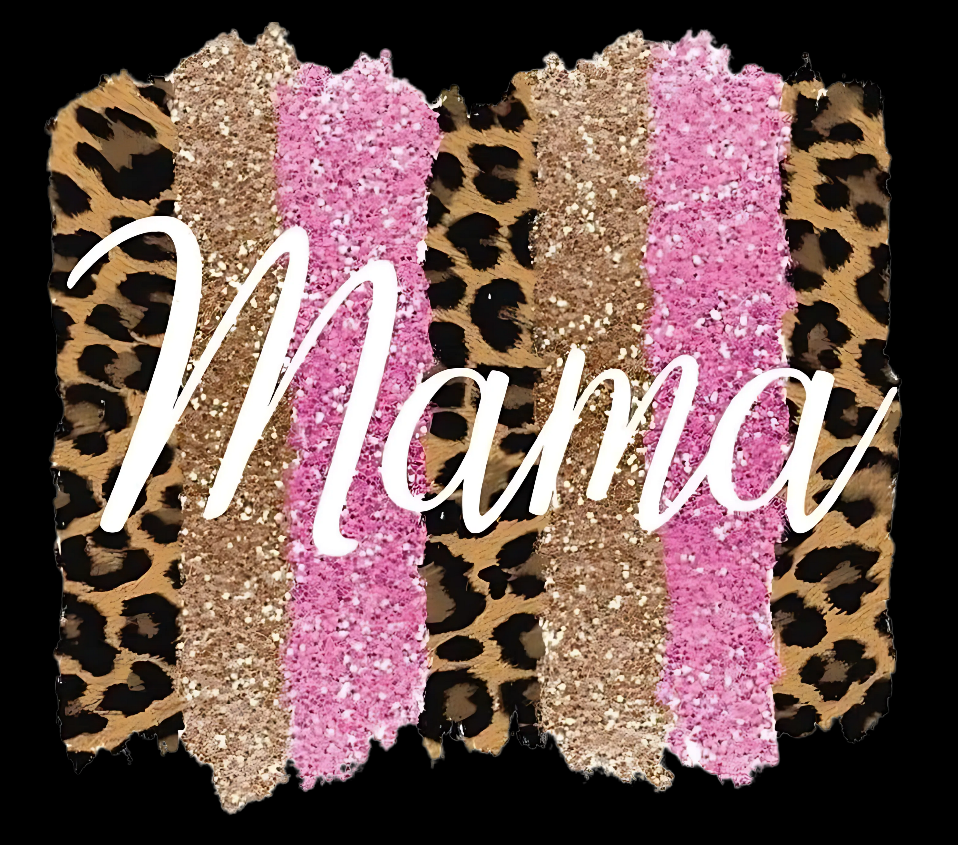Mama Glitter Leopard Tumbler