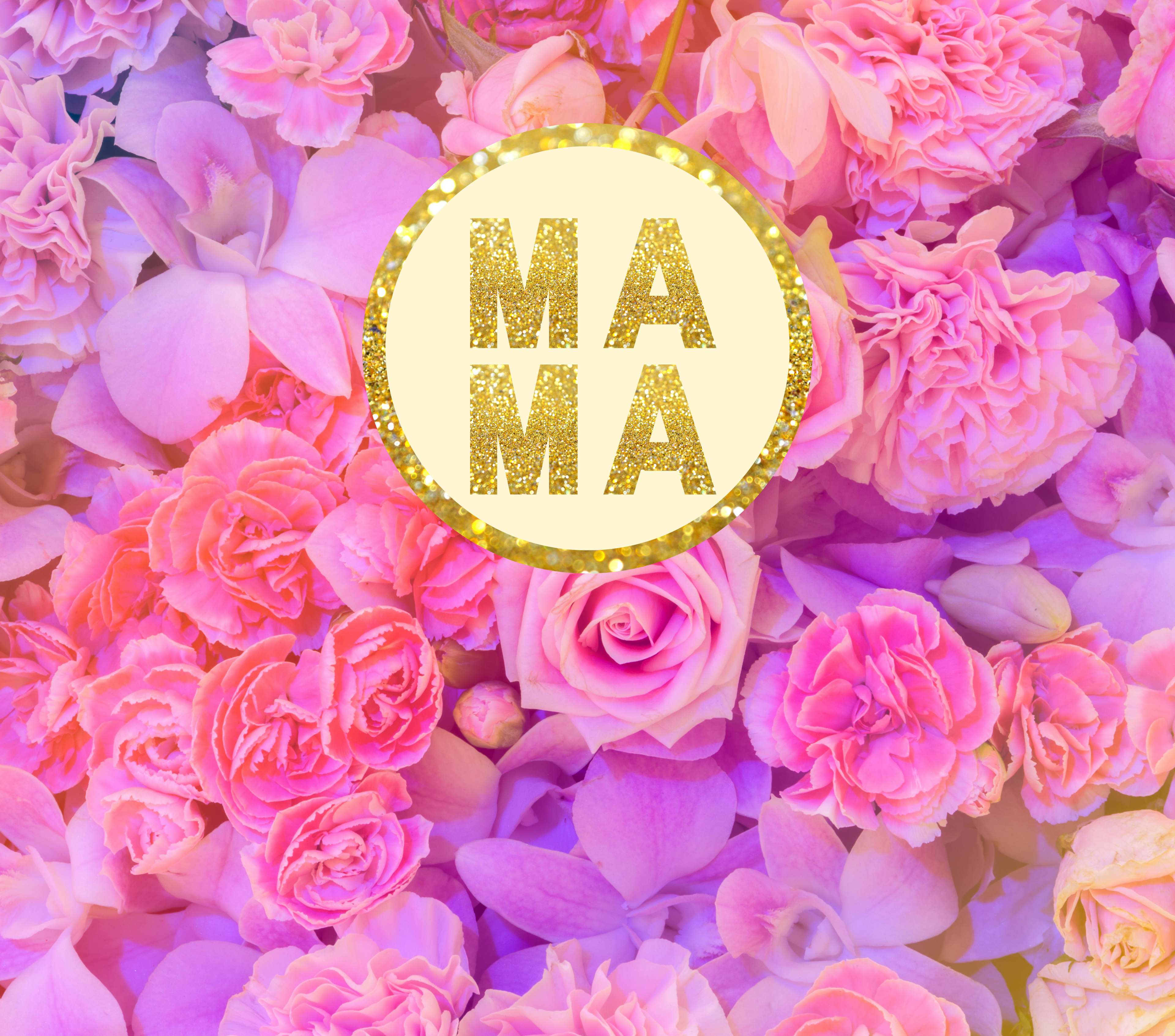 MAMA Pink Purple Rose Tumbler
