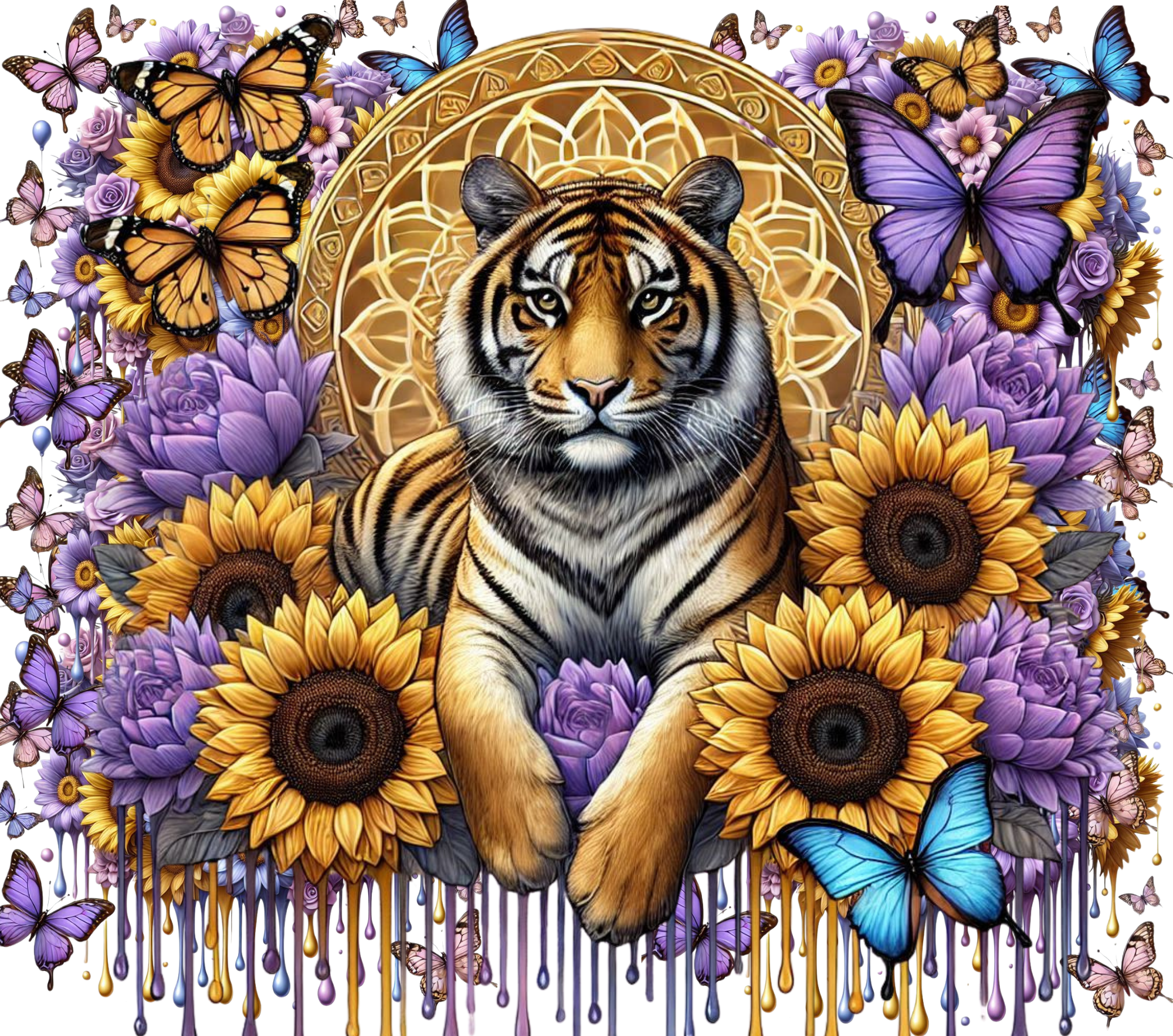 Tiger Mandala Garden Tumbler