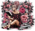 Pink Roses & Books Tumbler
