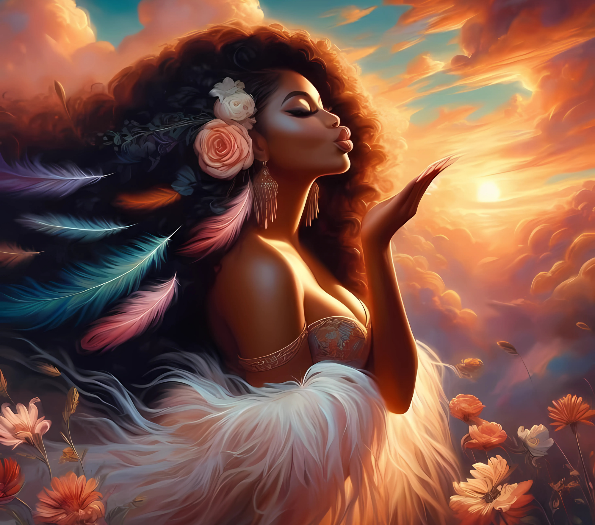 Sunset Goddess Dreams Tumbler