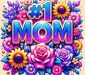 #1 MOM Floral Tumbler