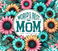 World's Best Mom Sunflower Tumbler - Mother's Day Gift