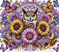 Sacred Owl Mandala Garden Tumbler