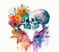 Watercolor Skull Lovers Tumbler