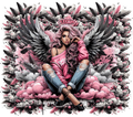 Pink Angel Wings & Clouds Tumbler