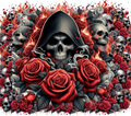 Grim Reaper Rose Garden Tumbler
