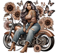 Biker Babe Sunflowers & Butterflies Tumbler