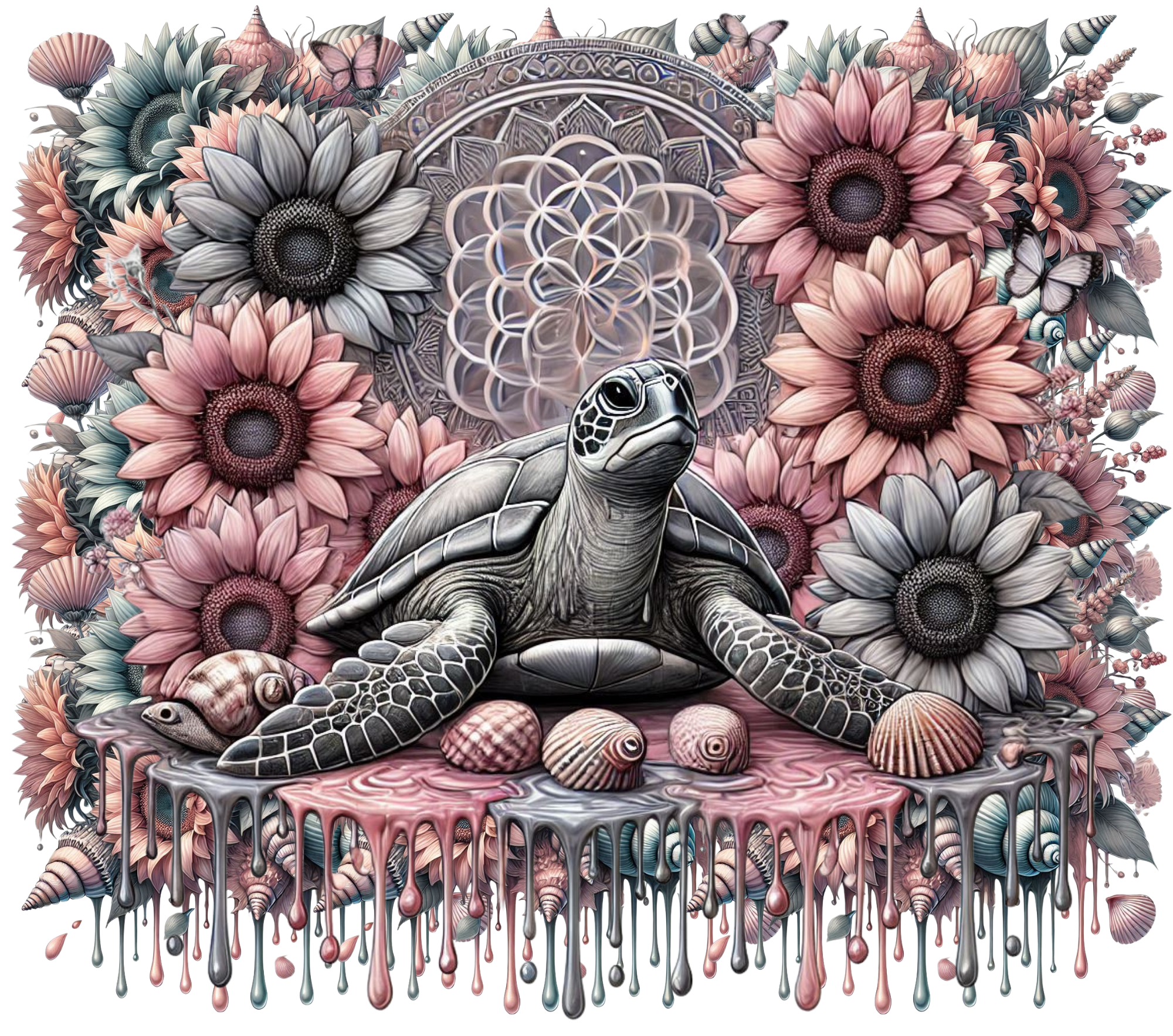 Sea Turtle Mandala Tumbler