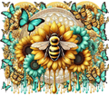 Bee Sunflower Mandala Tumbler