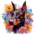 Doberman Pinscher Daisy Garden Tumbler 2