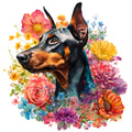 Doberman Pinscher Floral Garden Tumbler 5