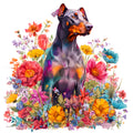 Rainbow Doberman Pinscher Garden Tumbler 5