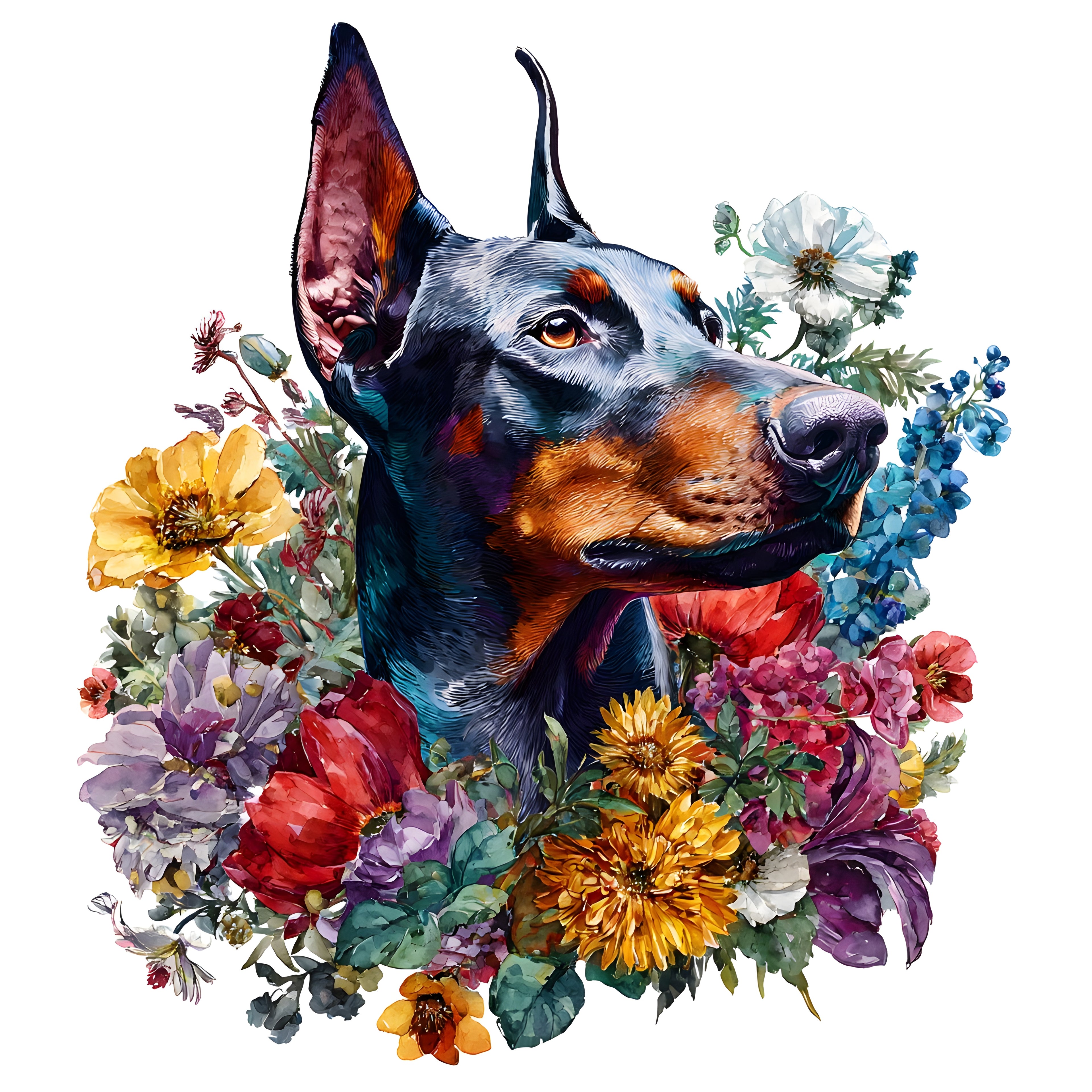 Doberman Pinscher Botanical Garden Tumbler 8