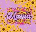 Mama Sunflower Leopard Glitter Tumbler