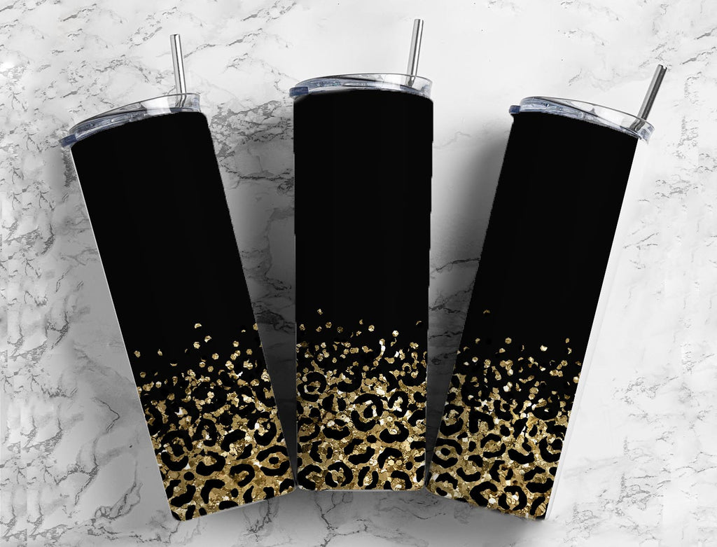 Gold Leopard Tumbler - Customizable