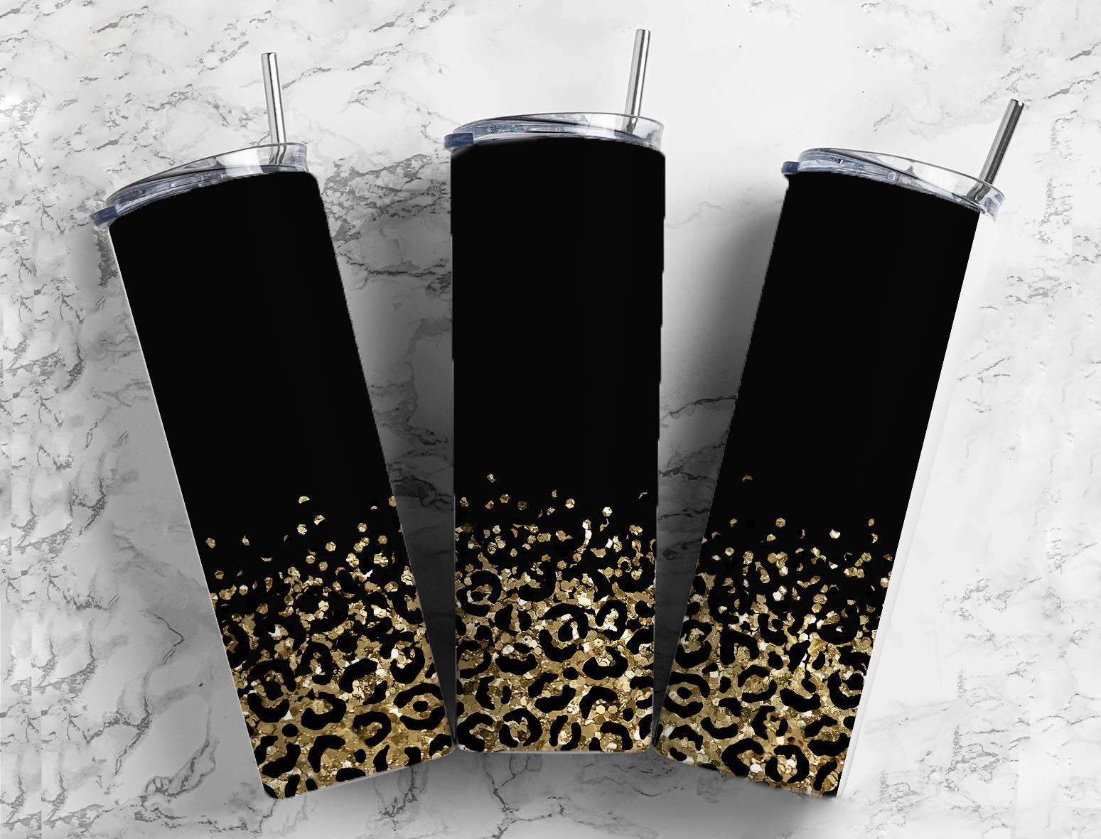 Gold Leopard Tumbler - Customizable