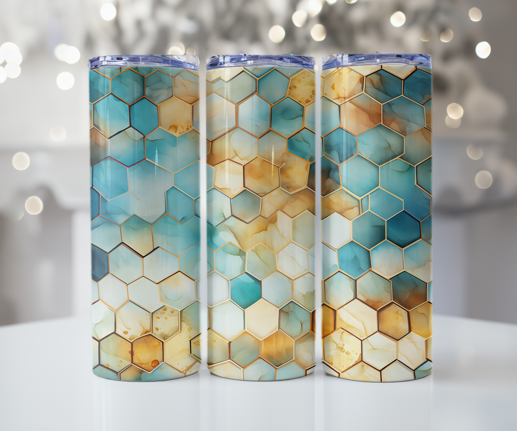 Golden Honeycomb Teal