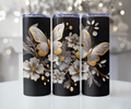 White Gold Butterfly Blossom Tumbler