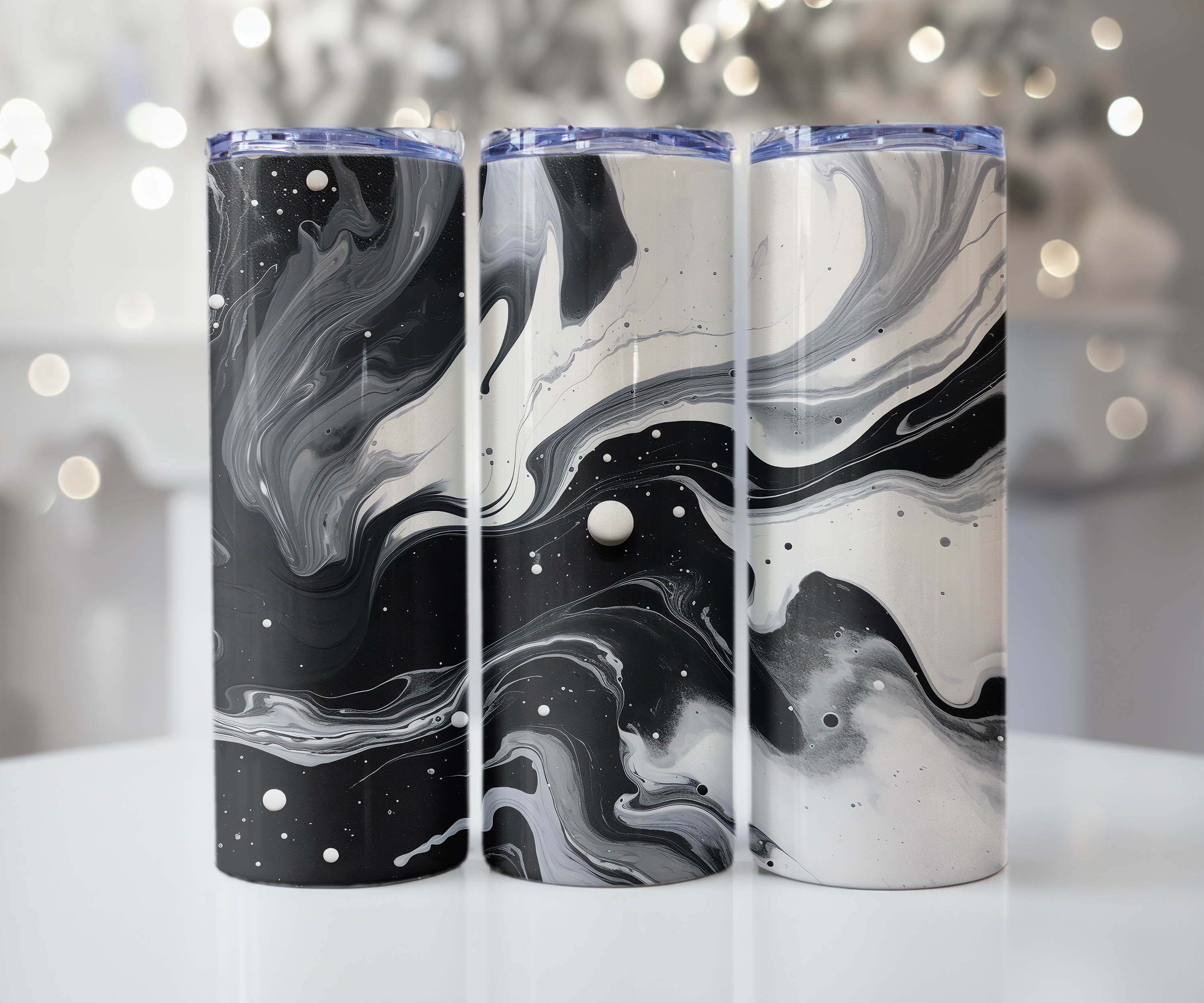 Monochrome Swirl Marble
