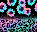 Rainbow Sunflower Leopard Glitter Tumbler