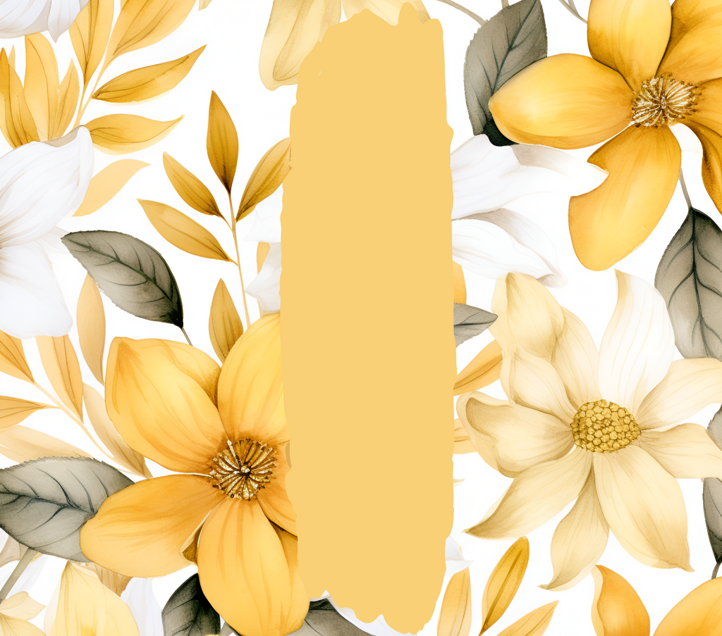 Yellow Cream Magnolia Tumbler - Customizable