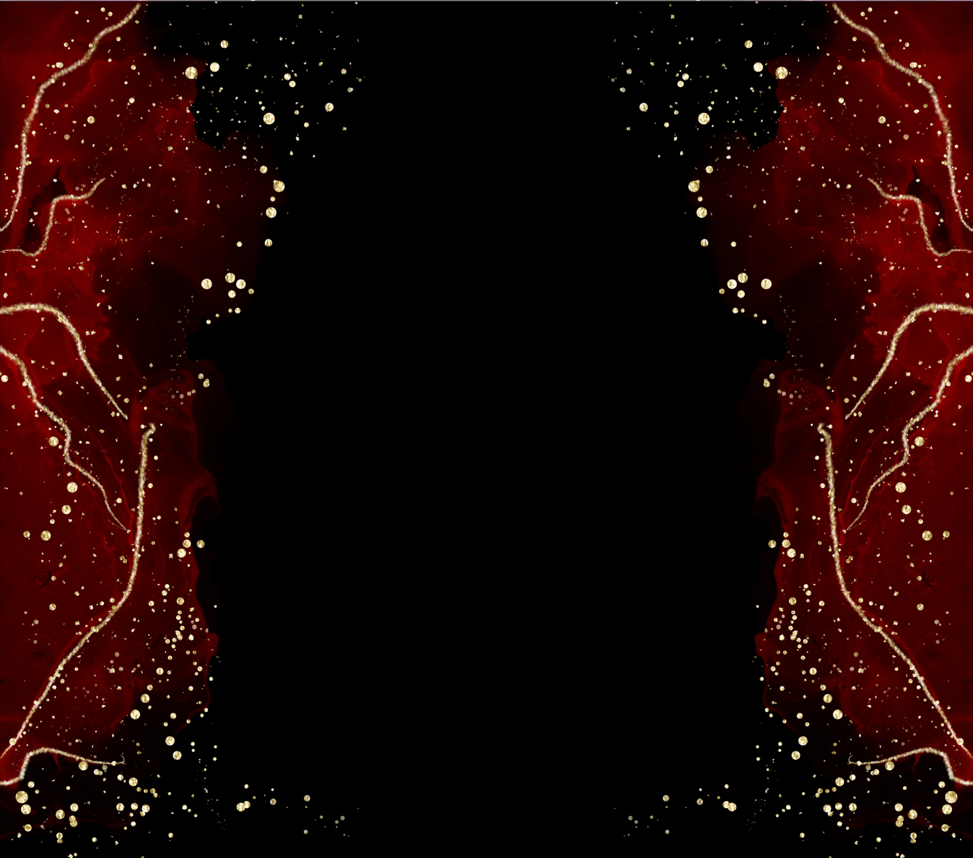 Red Gold Glitter Frame Tumbler