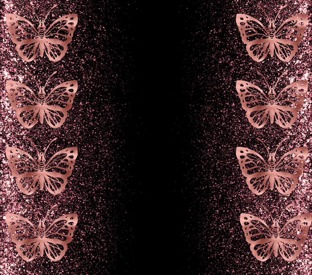 Rose Gold Butterfly Tumbler - Customizable