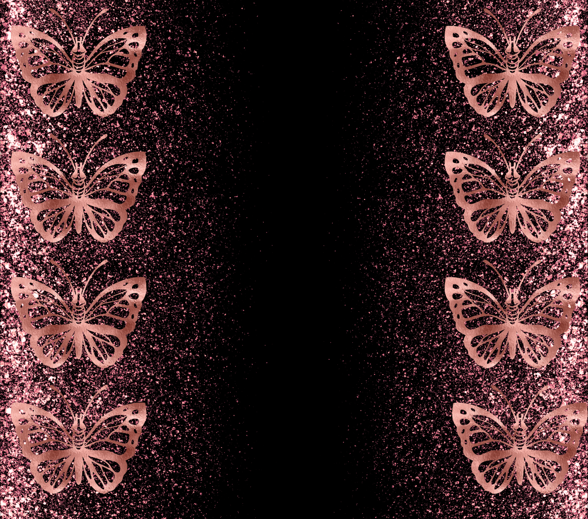 Rose Gold Butterfly Tumbler - Customizable