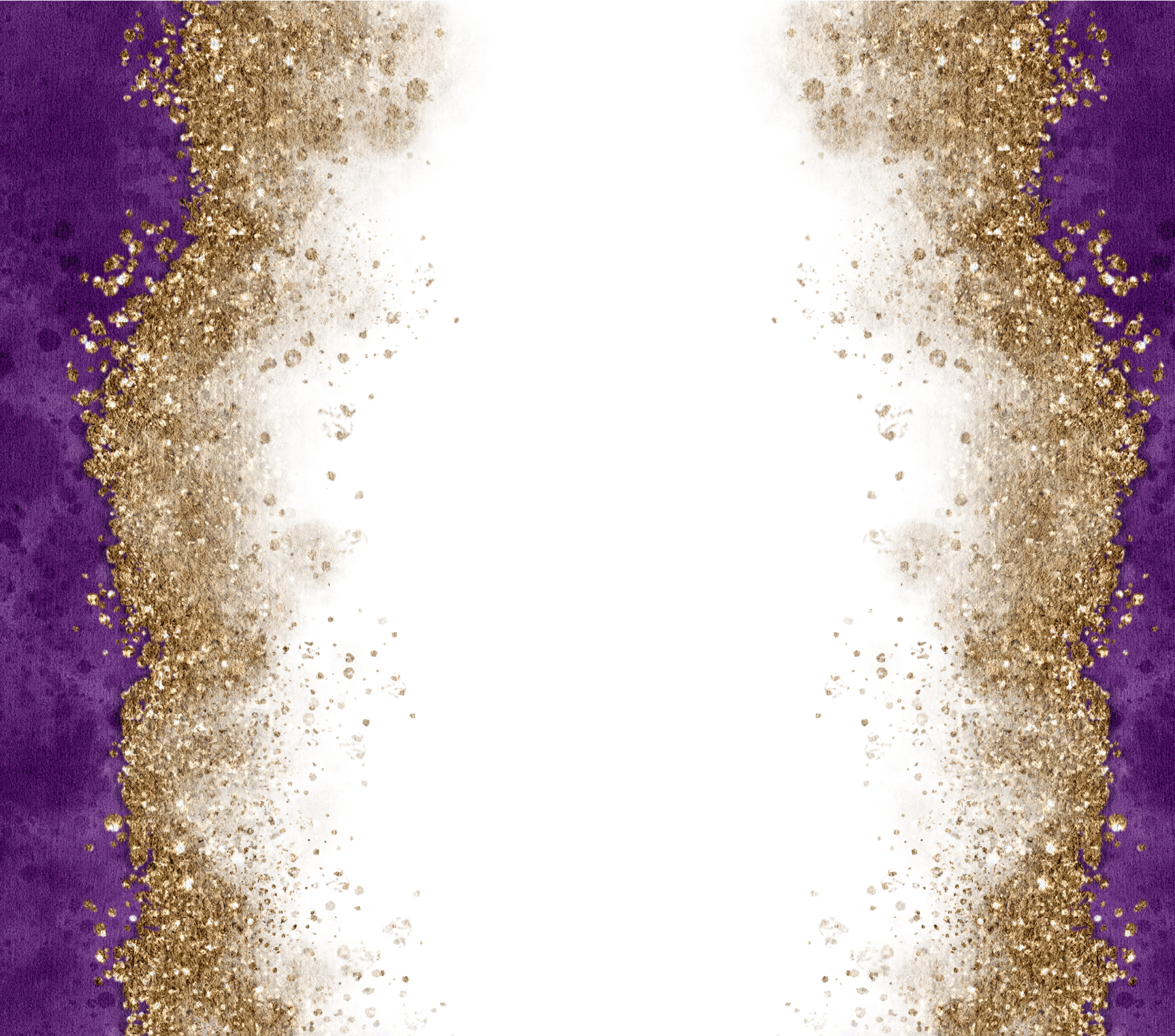 Purple Gold Glitter Tumbler