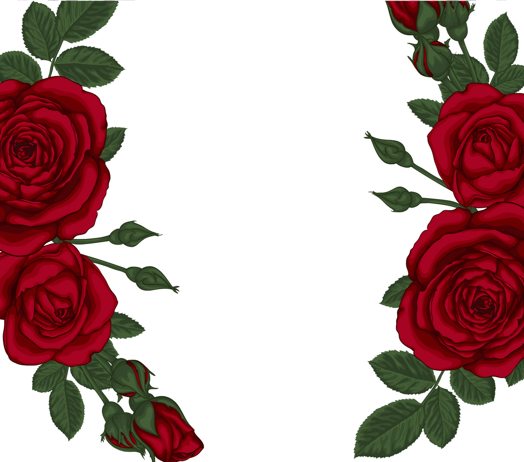 Red Rose Tumbler - Customizable