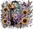 Sunflower Butterfly Tattoo Queen