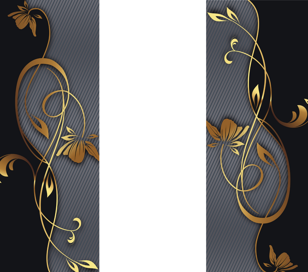 Gold Vine Dark Tumbler - Customizable