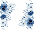 Dusty Blue Watercolor Floral Tumbler - Customizable
