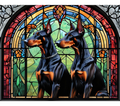 Doberman Stained Glass Tumbler