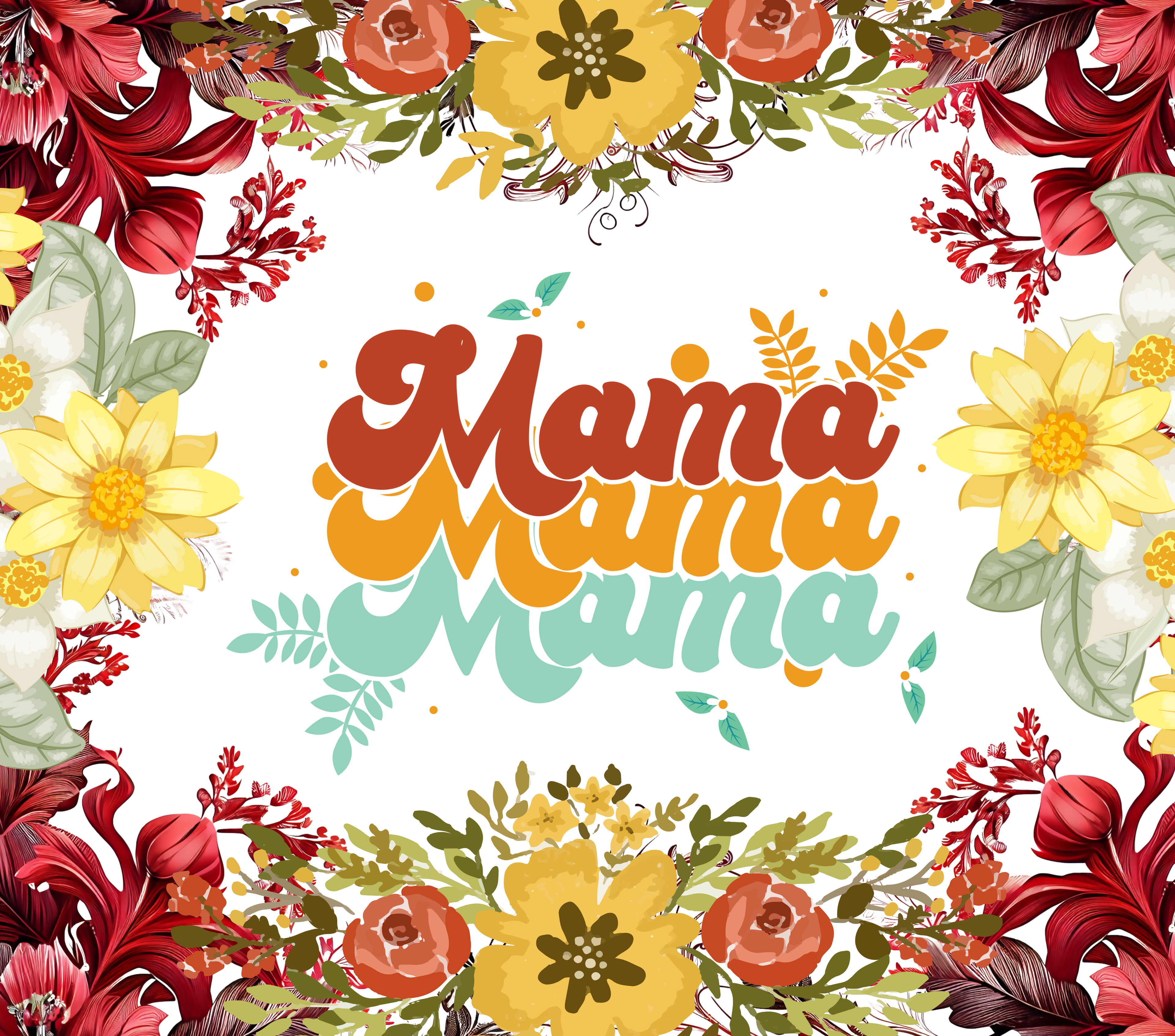 Mama Autumn Floral Tumbler - Fall Mother's Day Gift