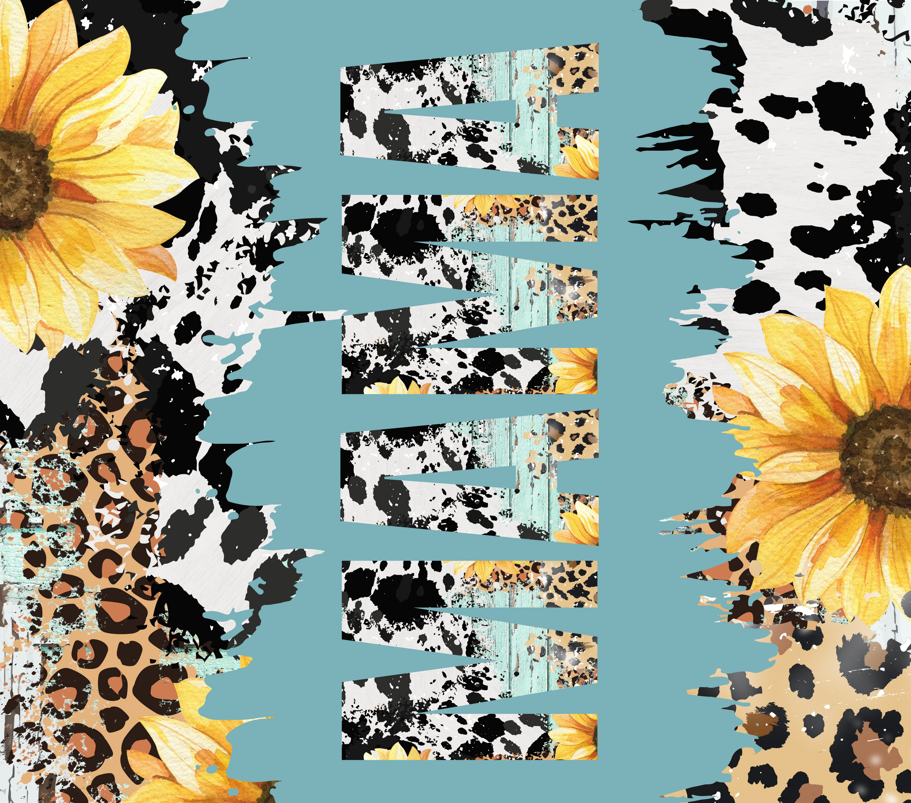 Mama Sunflower Leopard Print Tumbler - Mother's Day Gift