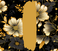 Black Gold Cream Daisy Tumbler - Customizable