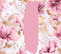 Pink Gold Watercolor Floral Tumbler - Customizable